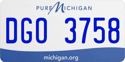 MI license plate DGO3758