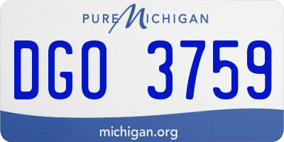 MI license plate DGO3759
