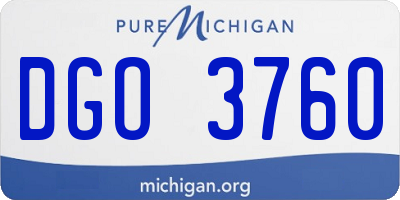MI license plate DGO3760