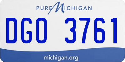 MI license plate DGO3761