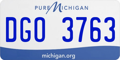 MI license plate DGO3763