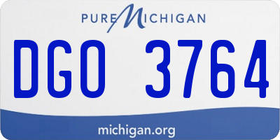 MI license plate DGO3764