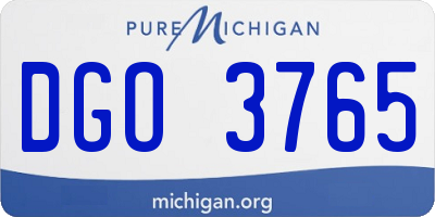 MI license plate DGO3765