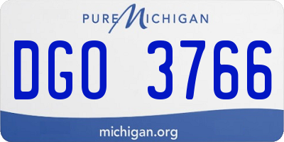 MI license plate DGO3766