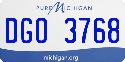 MI license plate DGO3768