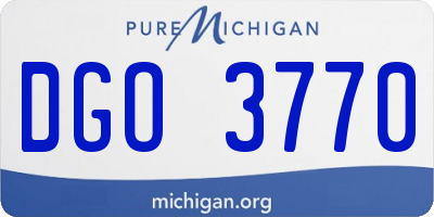 MI license plate DGO3770