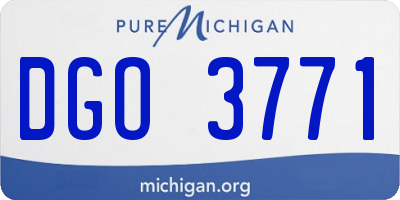 MI license plate DGO3771