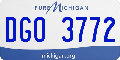MI license plate DGO3772