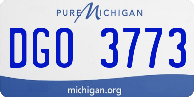 MI license plate DGO3773