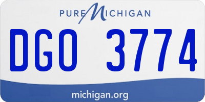 MI license plate DGO3774