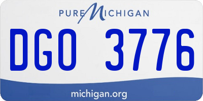MI license plate DGO3776