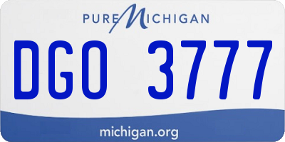 MI license plate DGO3777