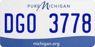 MI license plate DGO3778