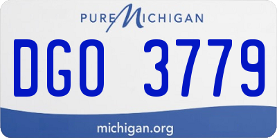 MI license plate DGO3779