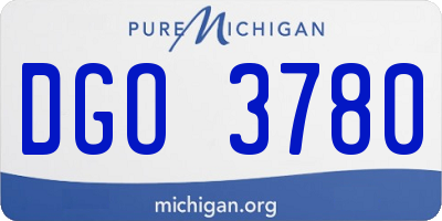 MI license plate DGO3780