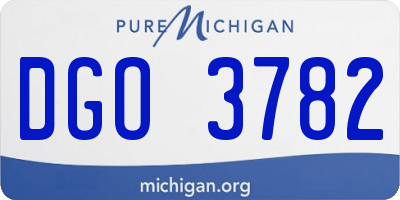 MI license plate DGO3782