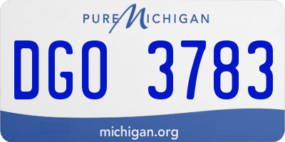 MI license plate DGO3783