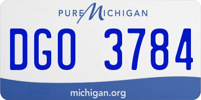 MI license plate DGO3784