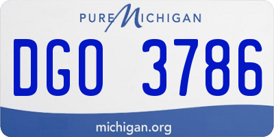 MI license plate DGO3786