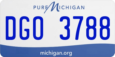 MI license plate DGO3788