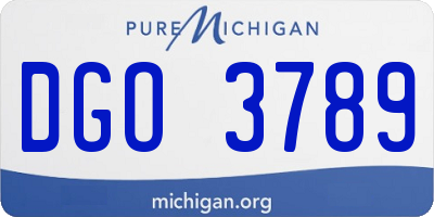 MI license plate DGO3789
