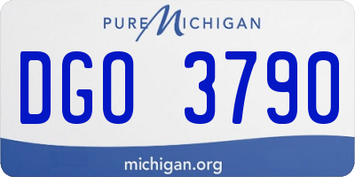 MI license plate DGO3790