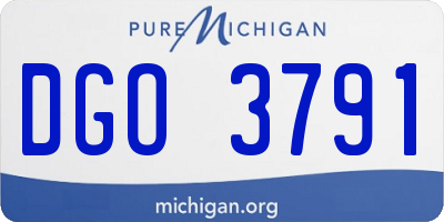 MI license plate DGO3791