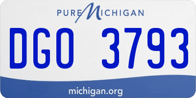 MI license plate DGO3793
