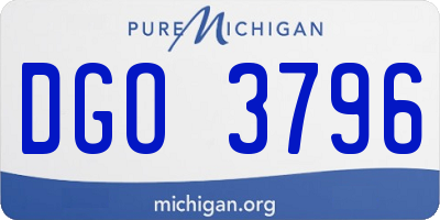 MI license plate DGO3796