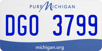 MI license plate DGO3799