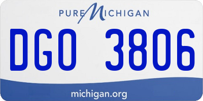 MI license plate DGO3806