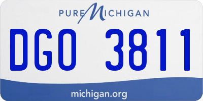 MI license plate DGO3811