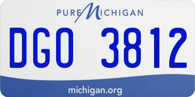 MI license plate DGO3812