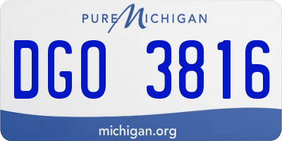 MI license plate DGO3816