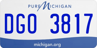 MI license plate DGO3817