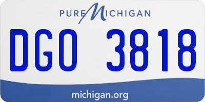 MI license plate DGO3818