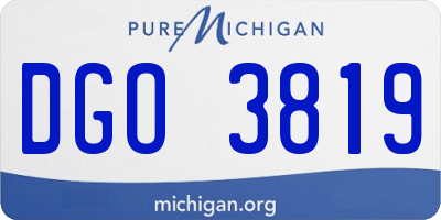 MI license plate DGO3819