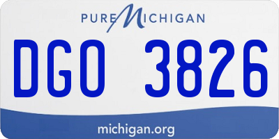 MI license plate DGO3826