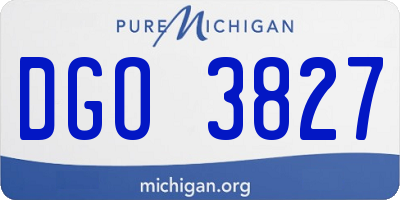 MI license plate DGO3827