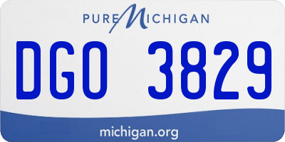 MI license plate DGO3829