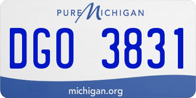 MI license plate DGO3831