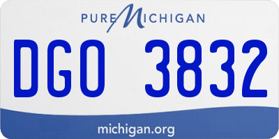 MI license plate DGO3832