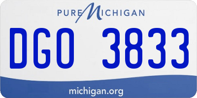 MI license plate DGO3833