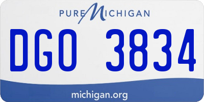 MI license plate DGO3834