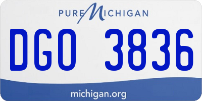 MI license plate DGO3836