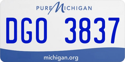 MI license plate DGO3837