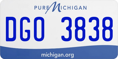 MI license plate DGO3838