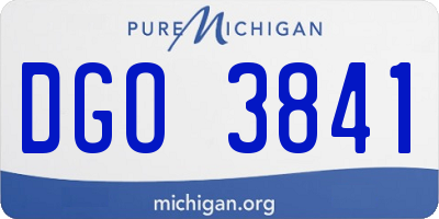 MI license plate DGO3841