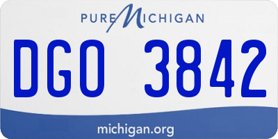 MI license plate DGO3842