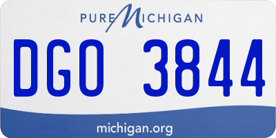 MI license plate DGO3844